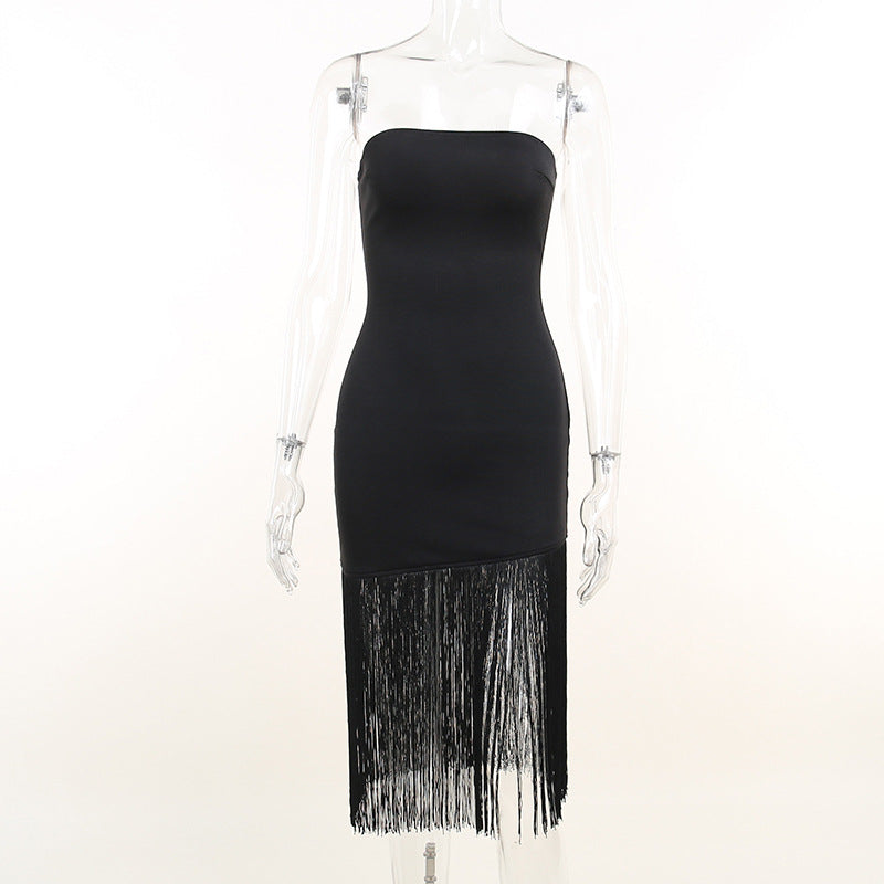 Mia Summer New Split Dress Tube Top
