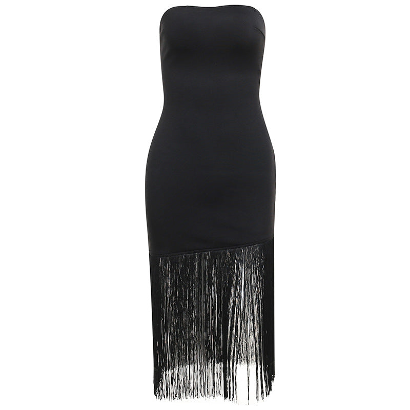 Mia Summer New Split Dress Tube Top