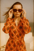 Sun Print Chiffon Dress