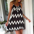 Stripe Bikini Cover Up With Tassel Summer Beach Dress