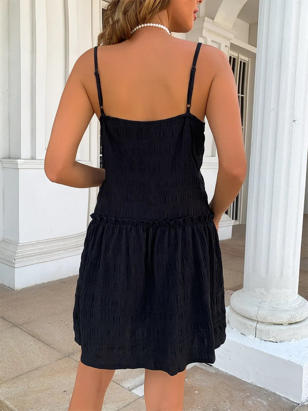 Elegant black camisole dress